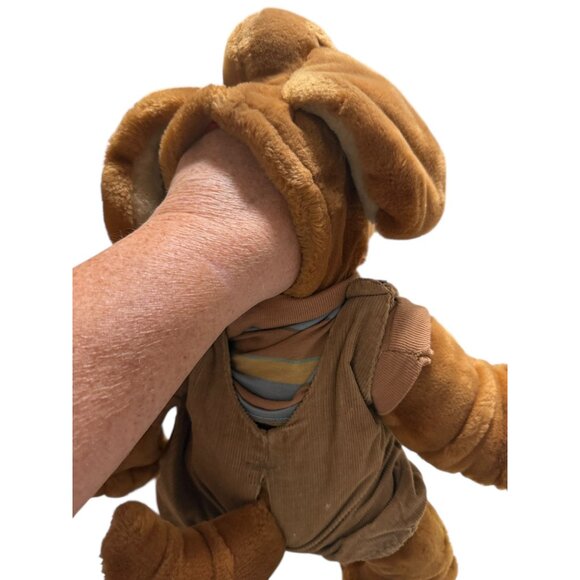 Ganz Wrinkles Plush Dog Hand Puppet Movable Mouth Corduroy Outfit Toy - Picture 7 of 10